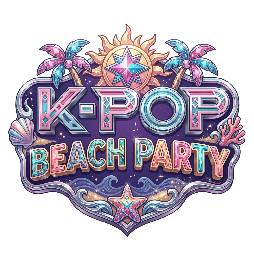 AI Design for VOGLIO UN NUOVO LOGO DENOMINATO K-POP BEACH PARTY NON UN'IMMAGINE DELLA SPIAGGIA