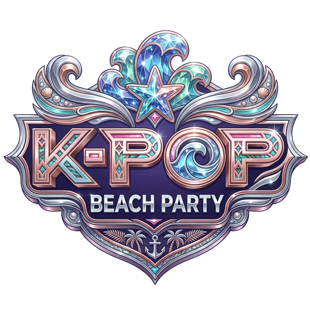 AI Design for VOGLIO UN NUOVO LOGO DENOMINATO K-POP BEACH PARTY NON UN'IMMAGINE DELLA SPIAGGIA