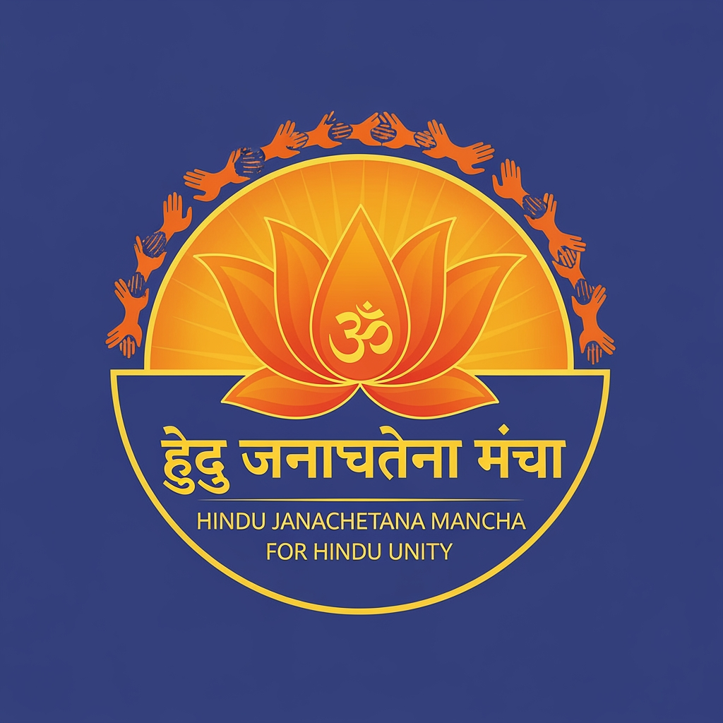 AI Design for LOGO OF HINDU JANACHETANA MANCHA FOR HINDU UNITY