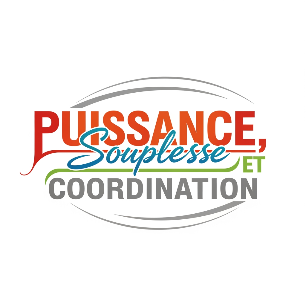 AI Design for Logo avec les mots : Puissance, souplesse et cordination