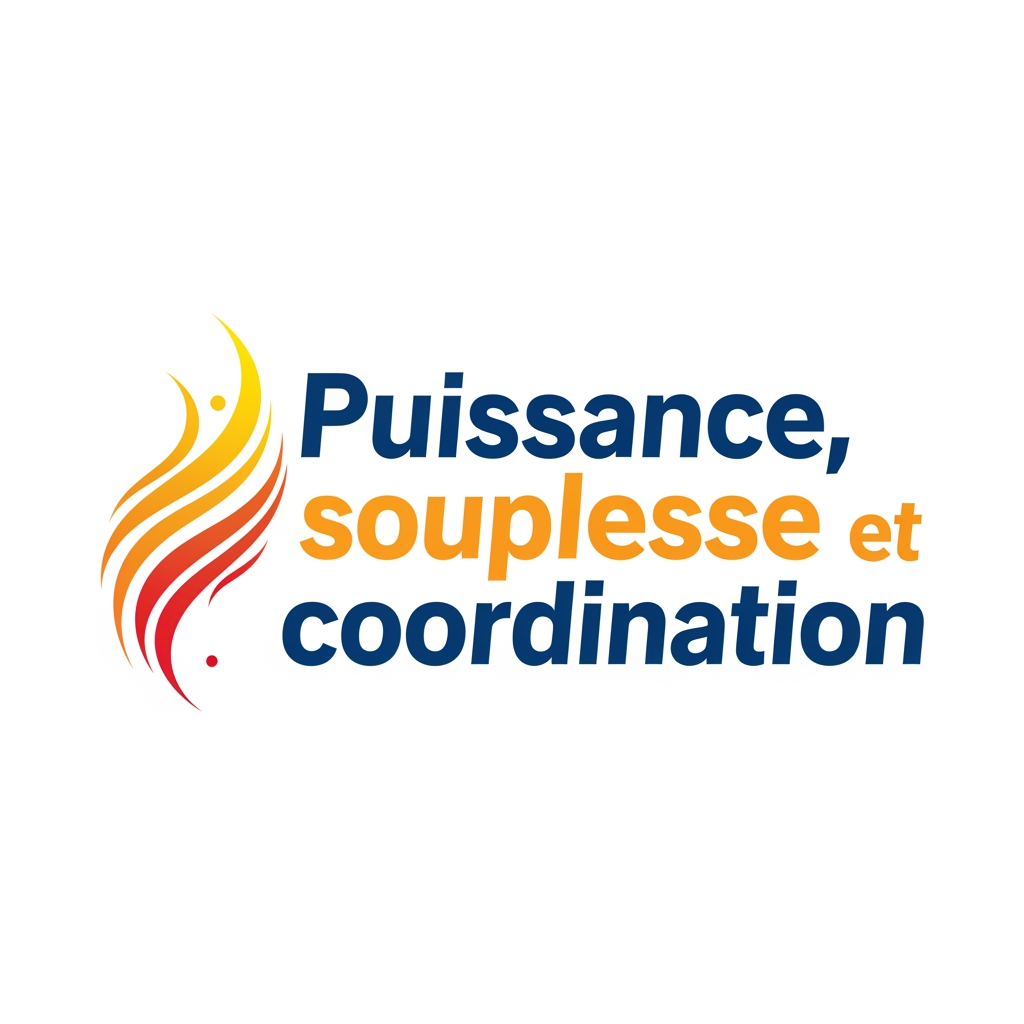 AI Design for Logo avec les mots : Puissance, souplesse et cordination