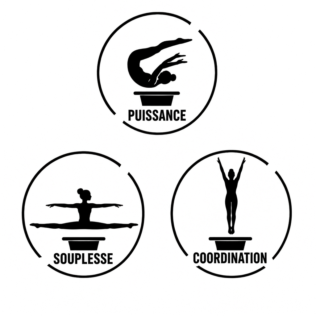 AI Design for Change le demi tour et tu me mets une gymnastes qui saute en l'air les jambes tendues et jointes et les bars tendus aussi au dessus de la tête