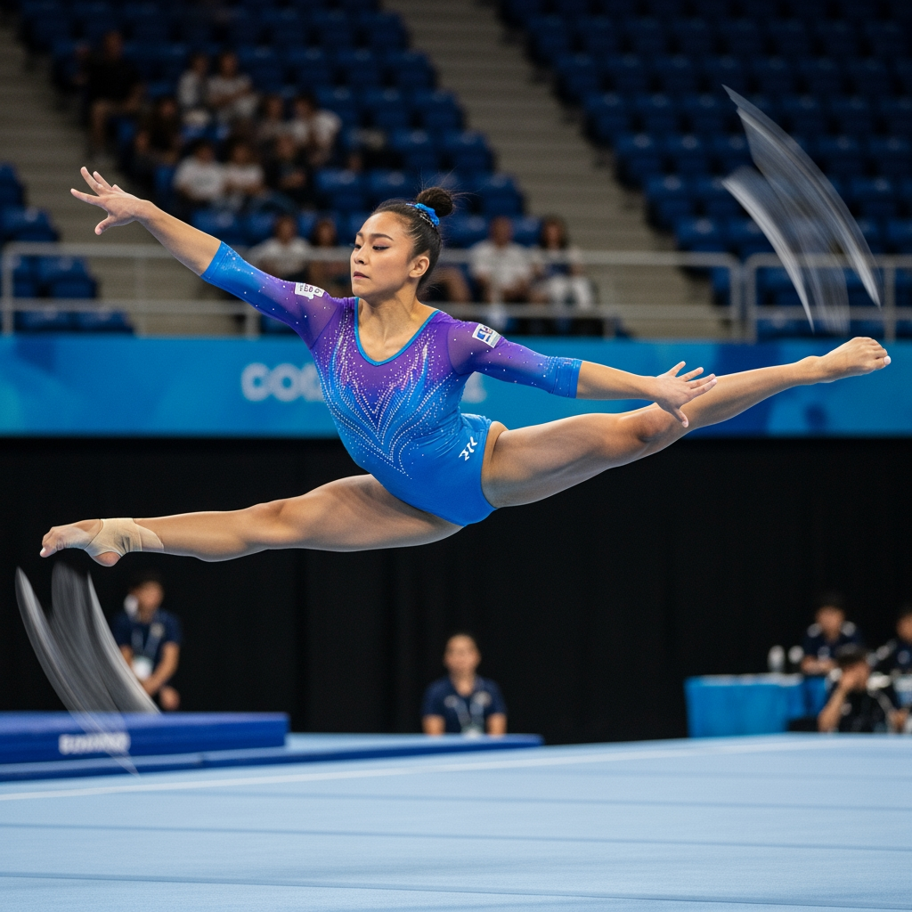 AI Design for Gymnaste qui fait de la gymnastique