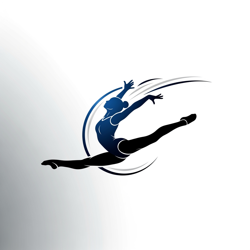 AI Design for Gymnaste qui fait de la gymnastique en logo