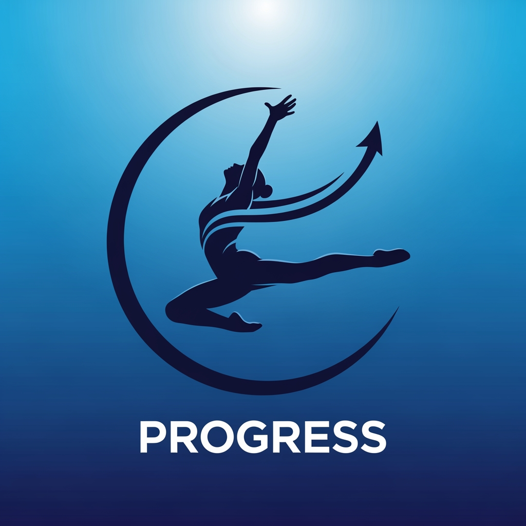 AI Design for Gymnaste qui fait de la gymnastique en logo augmente le design