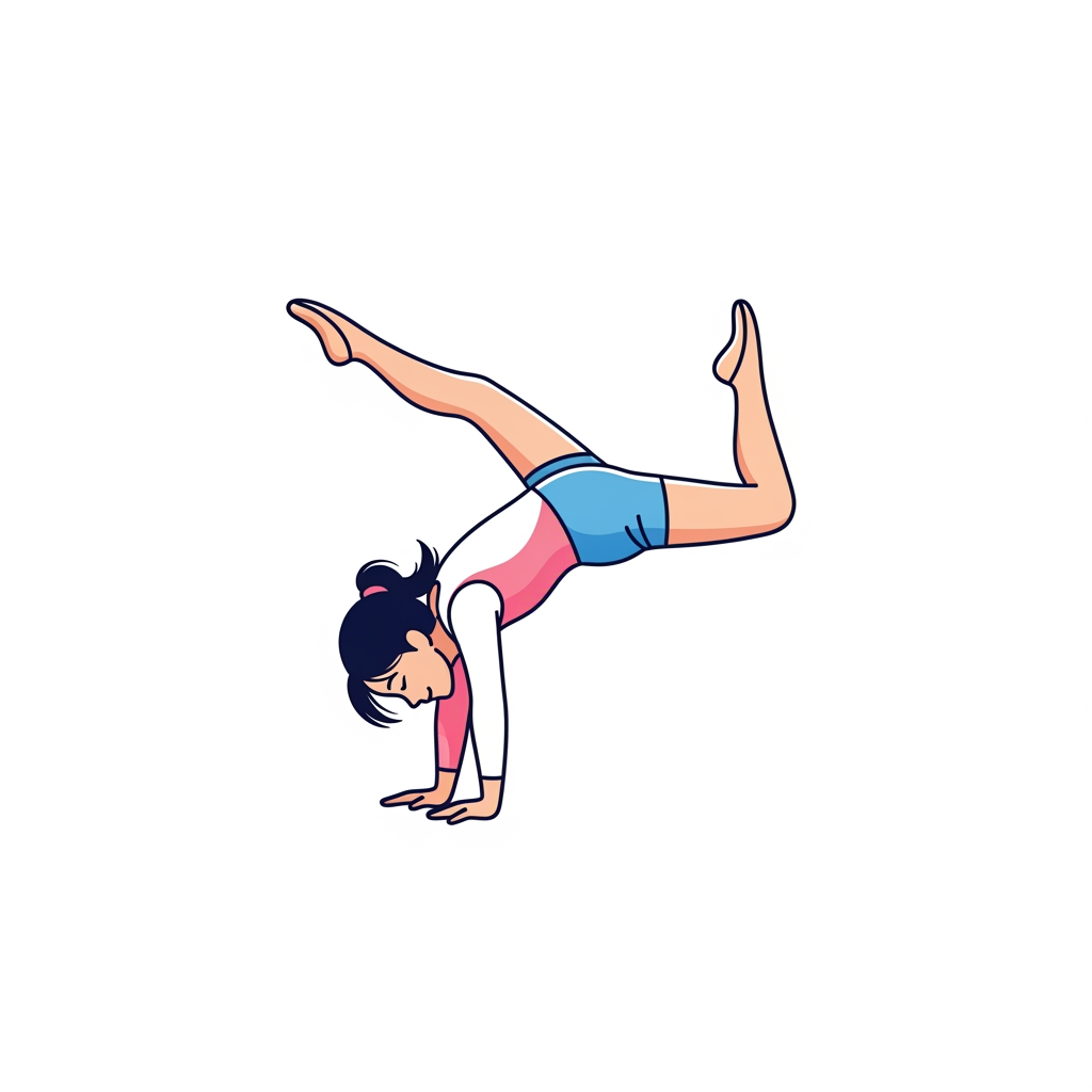 AI Design for Logo d'une petite fille qui fait de la gym pour le loisir sans écriture avec comme style de dessin pro