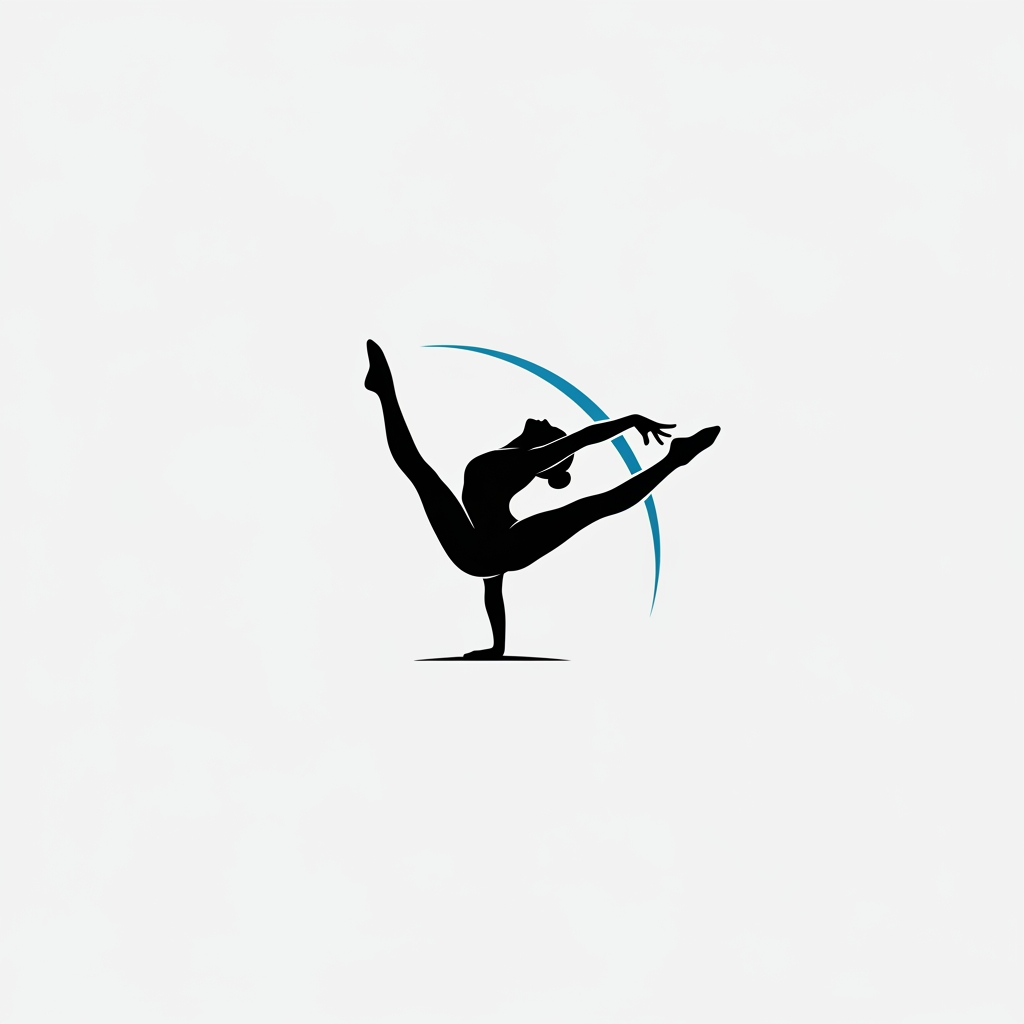 AI Design for Gymnaste qui fait de la gymnastique en logo