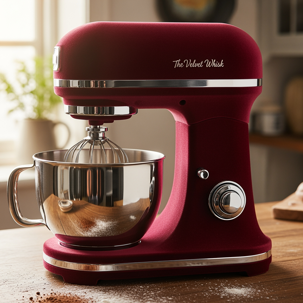 AI Design for The Velvet Wisk in maroon color