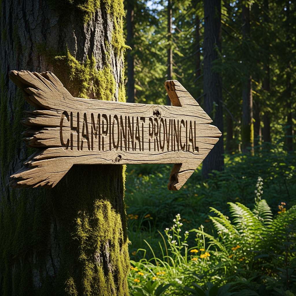 AI Design for peut tu m'écrire Championnat Provincial dans la flèche que je vais t'envoyer