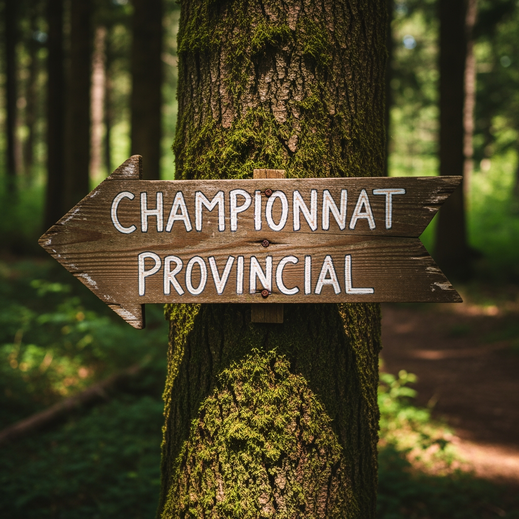 AI Design for peut tu m'écrire Championnat Provincial dans la flèche que je vais t'envoyer