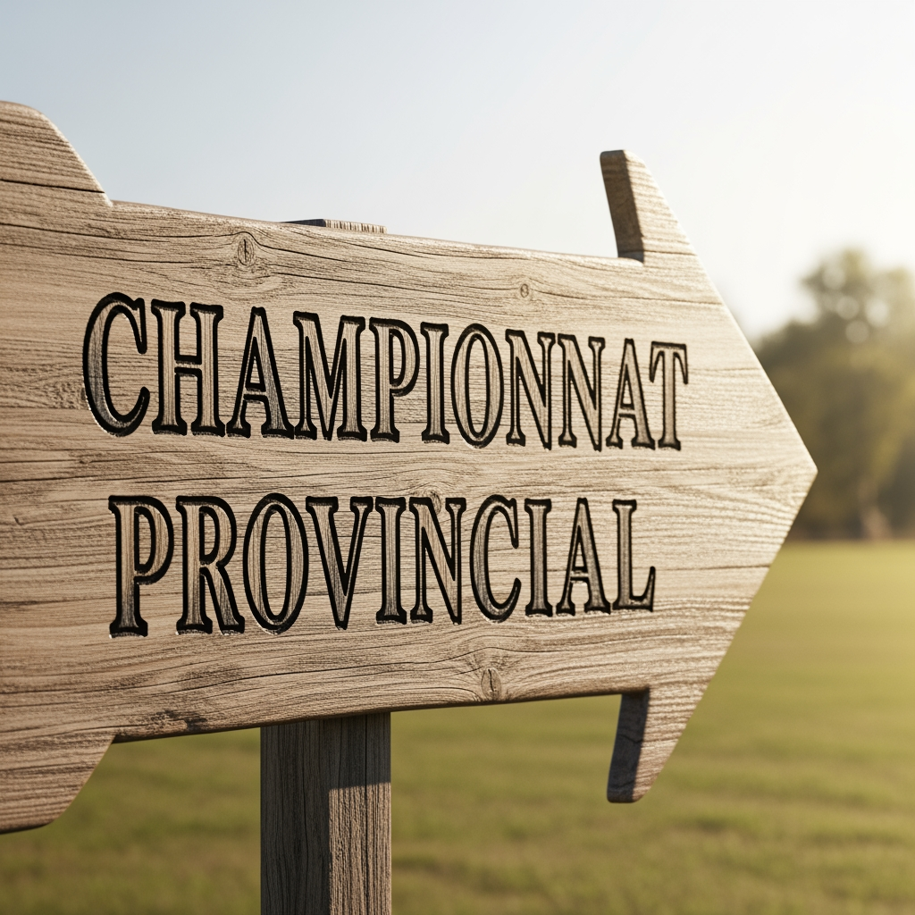 AI Design for peut tu m'écrire Championnat Provincial dans la flèche que je vais t'envoyer