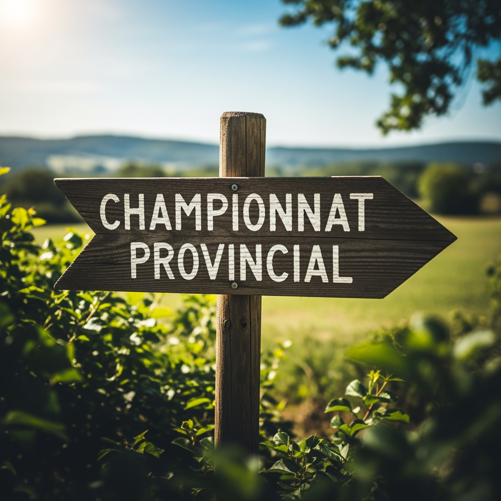 AI Design for peut tu m'écrire Championnat Provincial dans la flèche que je vais t'envoyer