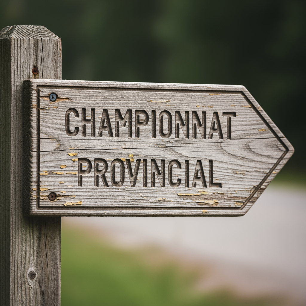 AI Design for peut tu m'écrire Championnat Provincial dans la flèche que je vais t'envoyer
