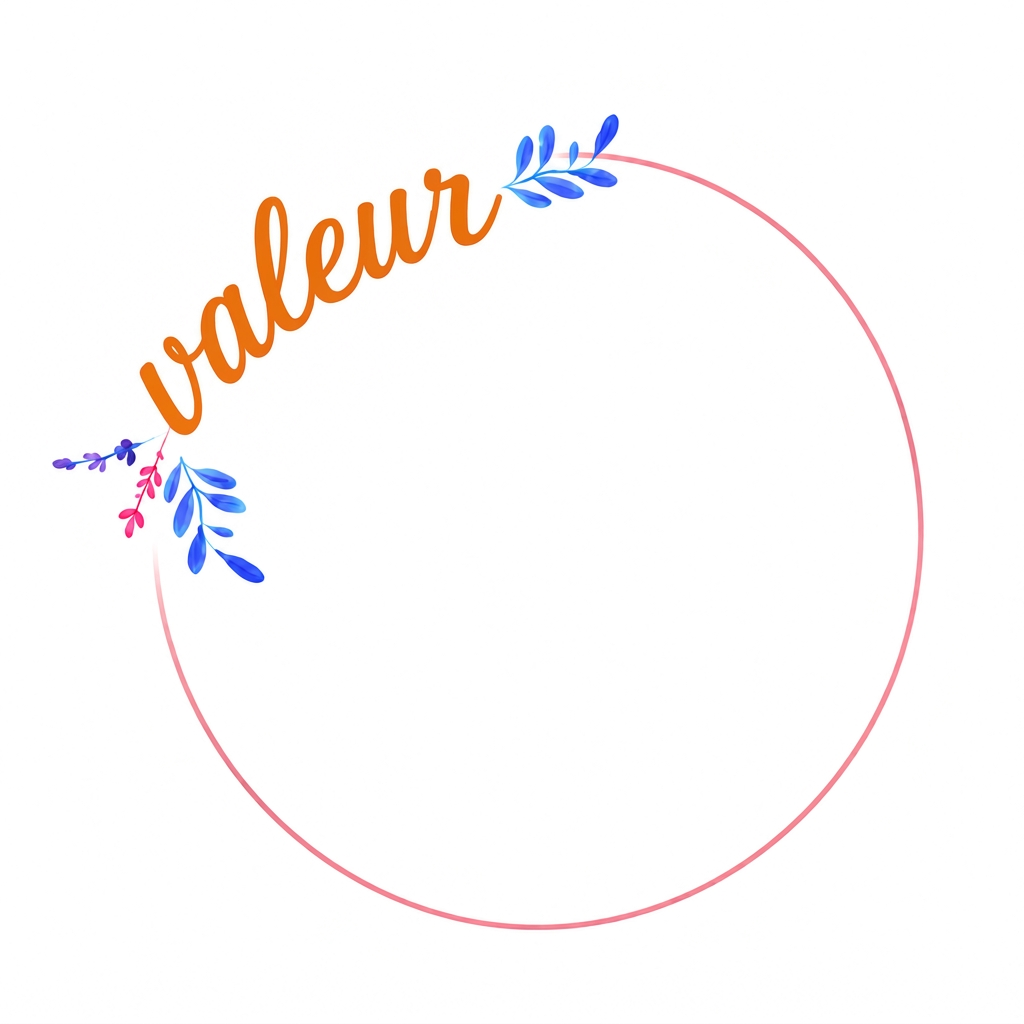 AI Design for peut tu me mettre le mot valeur en orange eb7406