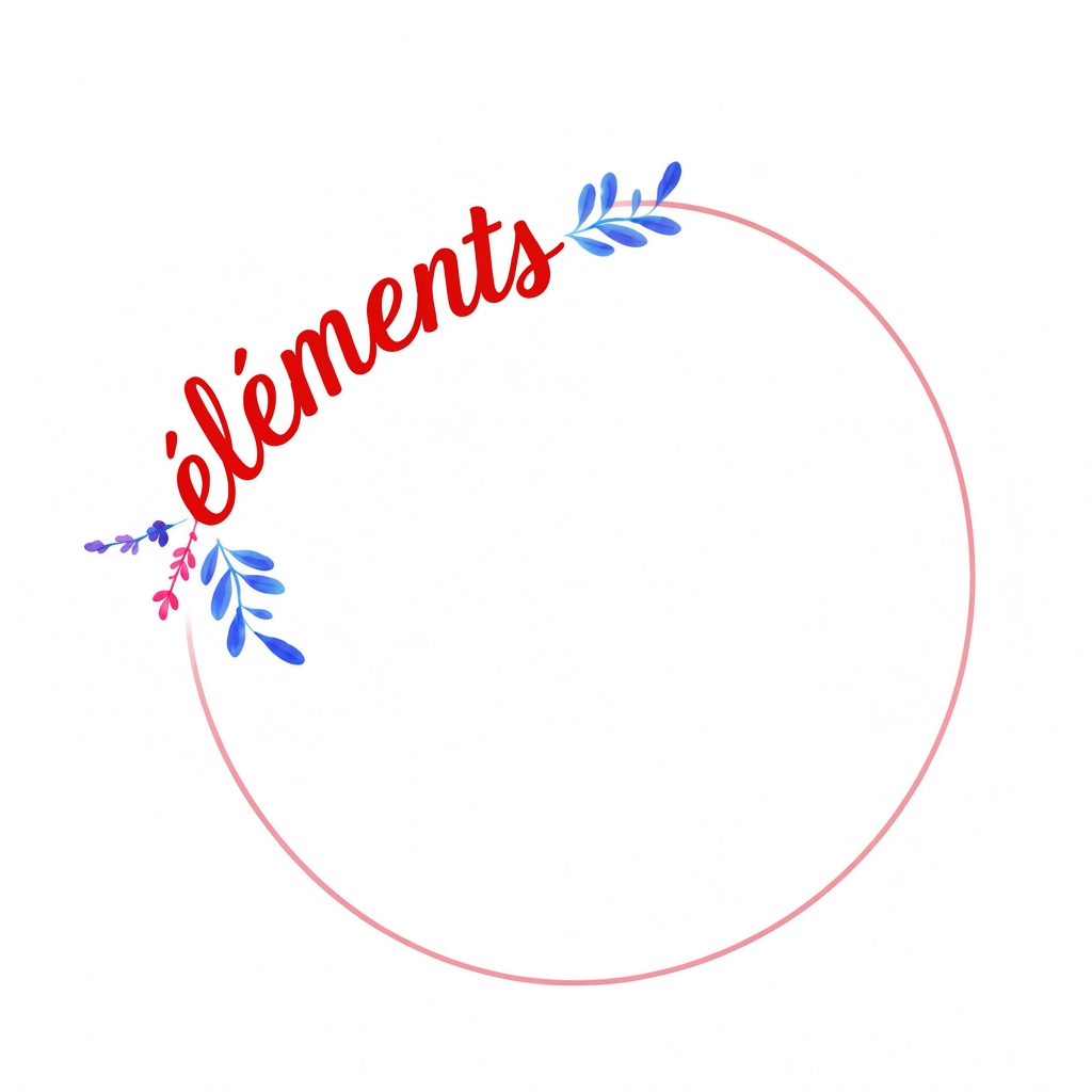 AI Design for peut tu me mettre le mot éléments en rouge #eb0606