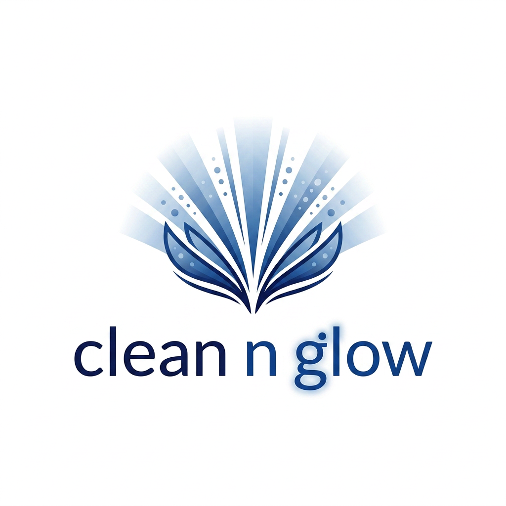 AI Design for creat a logo for 
skin care product 
Name: clean n glow

The attached logo reference is the selected primary logo. Use it to understand brand identity. Do not place the logo in the generated image unless the user explicitly asks for logo placement.

The attached style guide board shows the brand logo, colors, and visual system. Use it as a brand aesthetic reference.

Make the colors in these exact hex codes: **Primary Color (#ffffff):** **Primary Color (#f8f8f8):** **Primary Color (#112067):** **Primary Color (#11185f):** **Primary Color (#103987):** Do not include the hex numbers in the image itself.