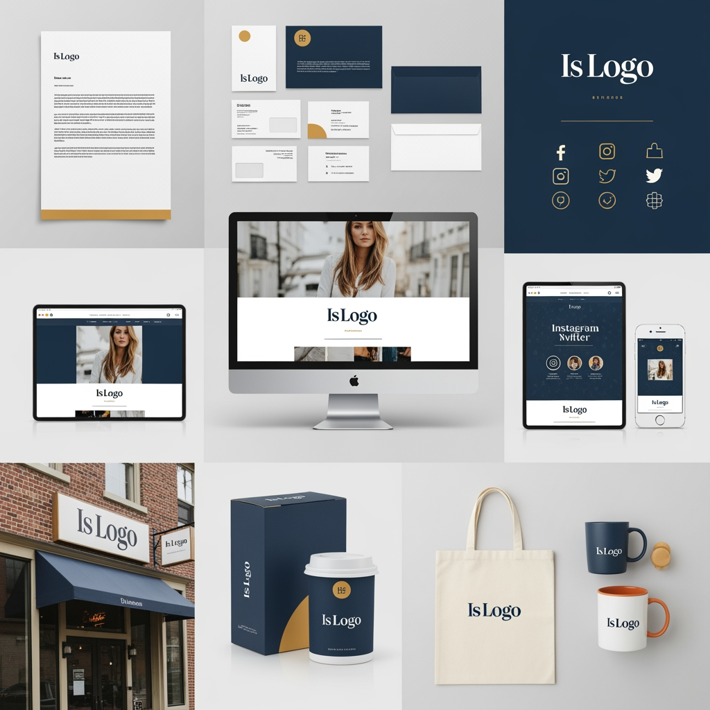 AI Design for is logo ki complete branding bana k do 
With Mockup