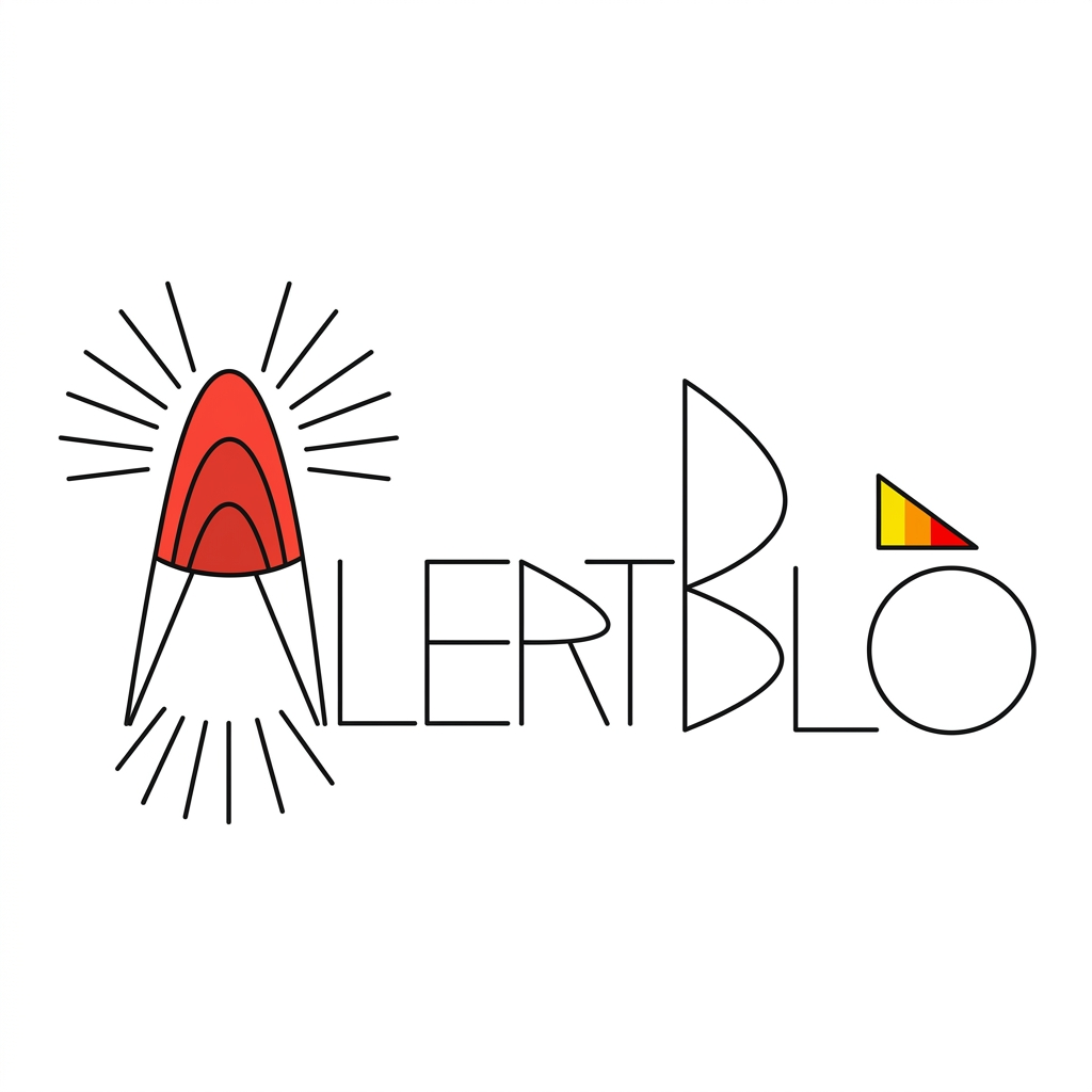 AI Design for Realiza el primer logo de nuevo, añadiendo lineas en la a para enfatizar que es una alarma. Mantén la letra a en la misma linea que el logo