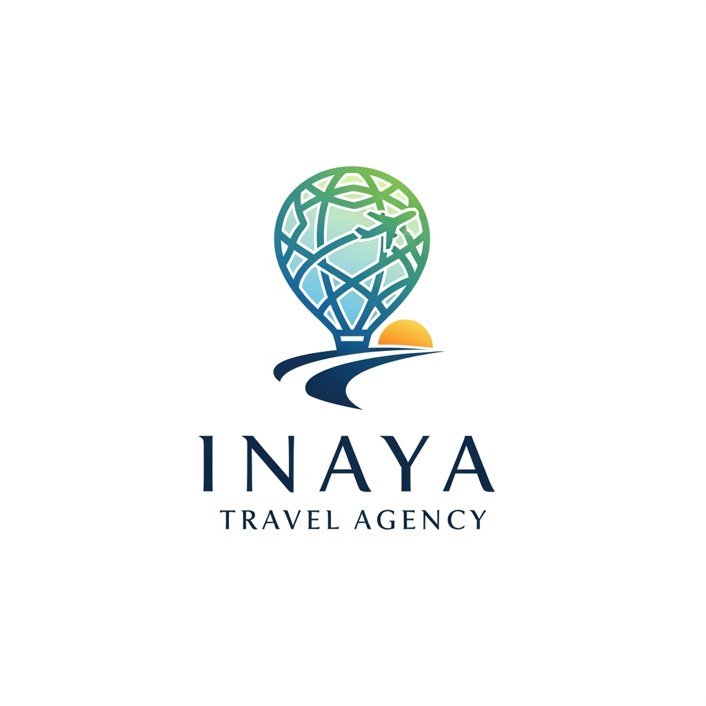 AI Design for creat logo INAYA TRAVEL AGENCY