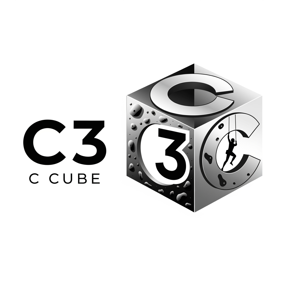 AI Design for i need logo for my brand C3 - C Cube. it is a climbing company