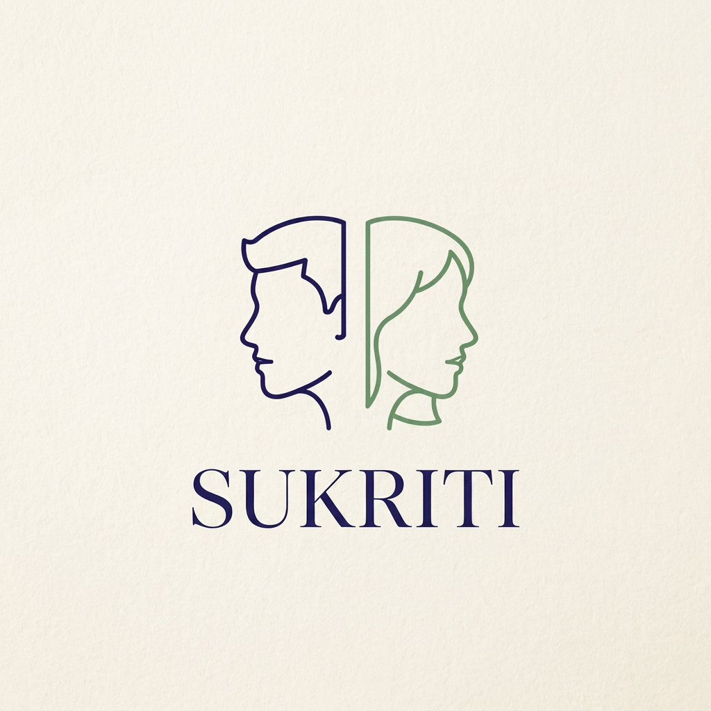 AI Design for make "sukriti" look more elegant and clean and in different font