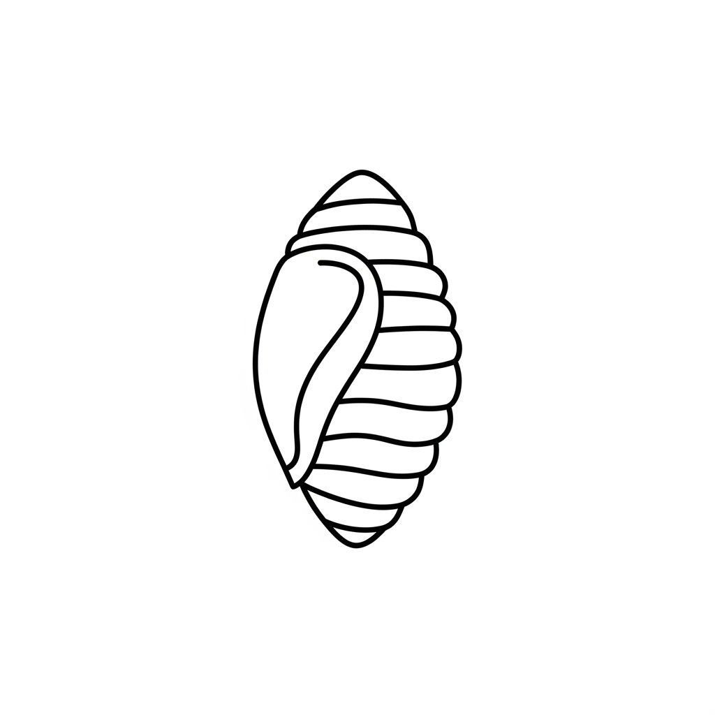 AI Design for very simple line art cocoon logo