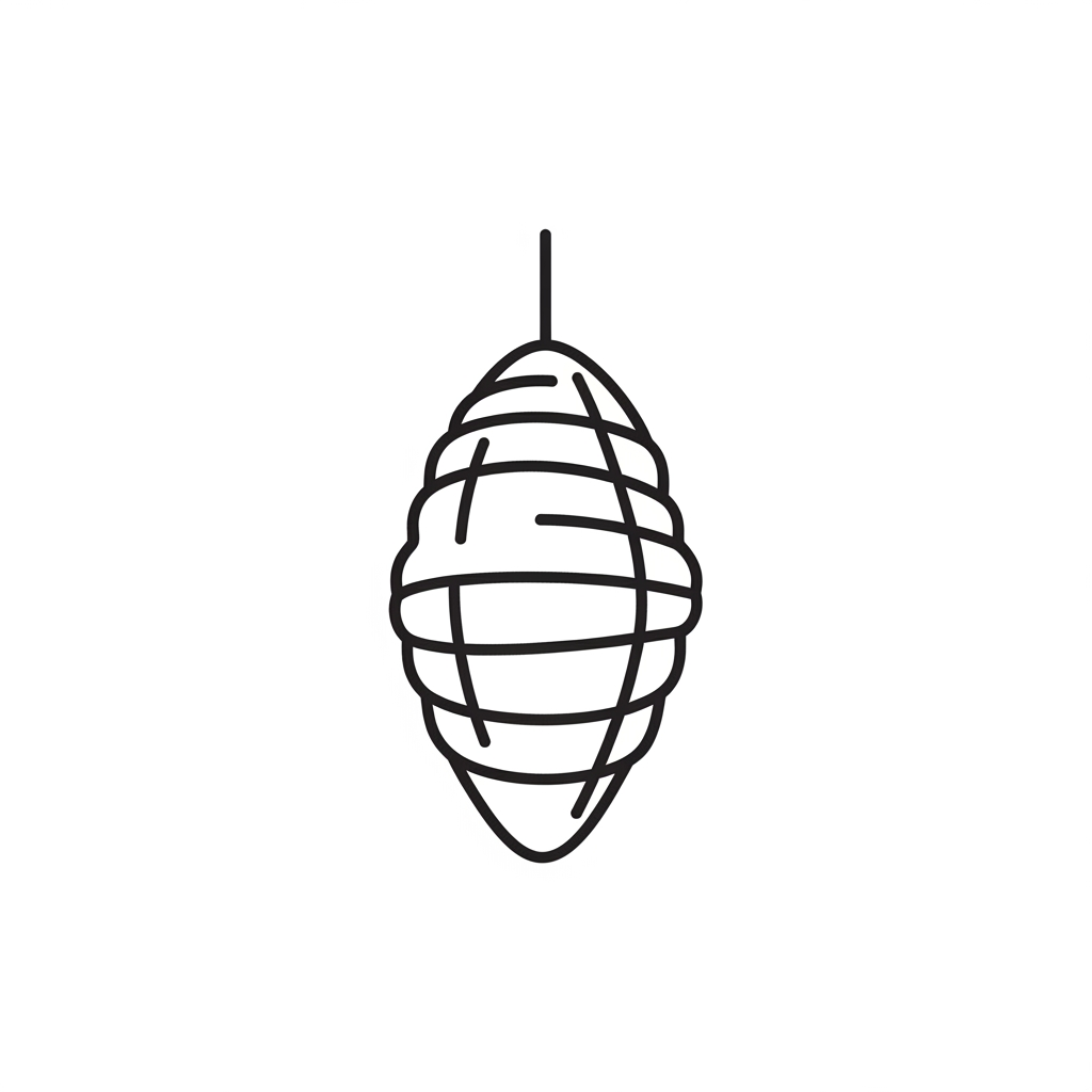 AI Design for very simple line art cocoon logo