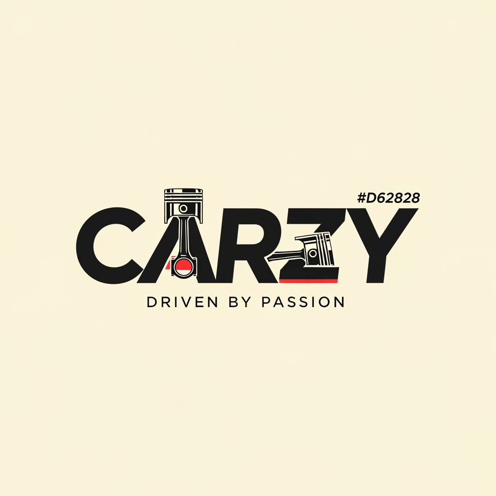 AI Design for Design a premium logo for CARZY, a modern streetwear and merchandise e-commerce brand inspired by cars and mechanical engineering.
The logo should be typography-first, with a piston subtly integrated into the design. The piston should become part of the logo itself, not a separate icon. The piston can be integrated into the letter C, A, R, or used as a hidden brand element within the wordmark.
The logo must clearly read:
CARZY
and should never be mistaken for CRAZY.
Create a custom wordmark with strong geometric lettering, bold angles, clean cuts, and premium proportions. The design should feel like a luxury streetwear label rather than a garage, racing team, or automotive manufacturer.
Brand Personality:
Premium
Bold
Technical
Modern
Streetwear
Collectible
Youthful
Fashion-forward
Minimal
Style Inspiration:
Represent
Aime Leon Dore
Off-White
Fear of God
Modern automotive engineering
Industrial design
Avoid:
Car silhouettes
Steering wheels
Checkered flags
Speedometers
Flames
Racing graphics
Formula One aesthetics
Generic automotive logos
Color Palette:
Matte Black #111111
Vintage Cream #F4E9D8
Charcoal Gray #2E2E2E
Racing Red #D62828
Use Matte Black and Vintage Cream as primary colors.
Use Racing Red only as a small accent.
Create:
1. Primary wordmark logo
2. Monogram version
3. Embroidery version
4. Clothing tag version
5. Social media icon version
The final logo should look iconic on hoodies, oversized t-shirts, stickers, packaging, woven labels, website headers, and social media profiles.
The logo should feel like a globally recognized streetwear brand that happens to be inspired by cars, not an automotive company.
Text: CARZY
Tagline: DRIVEN BY PASSION