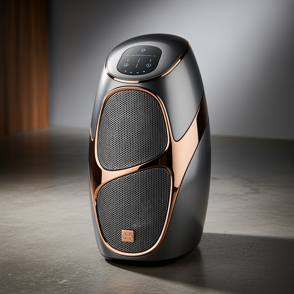 AI Design for Create a product picture of a speaker very fancy design modern