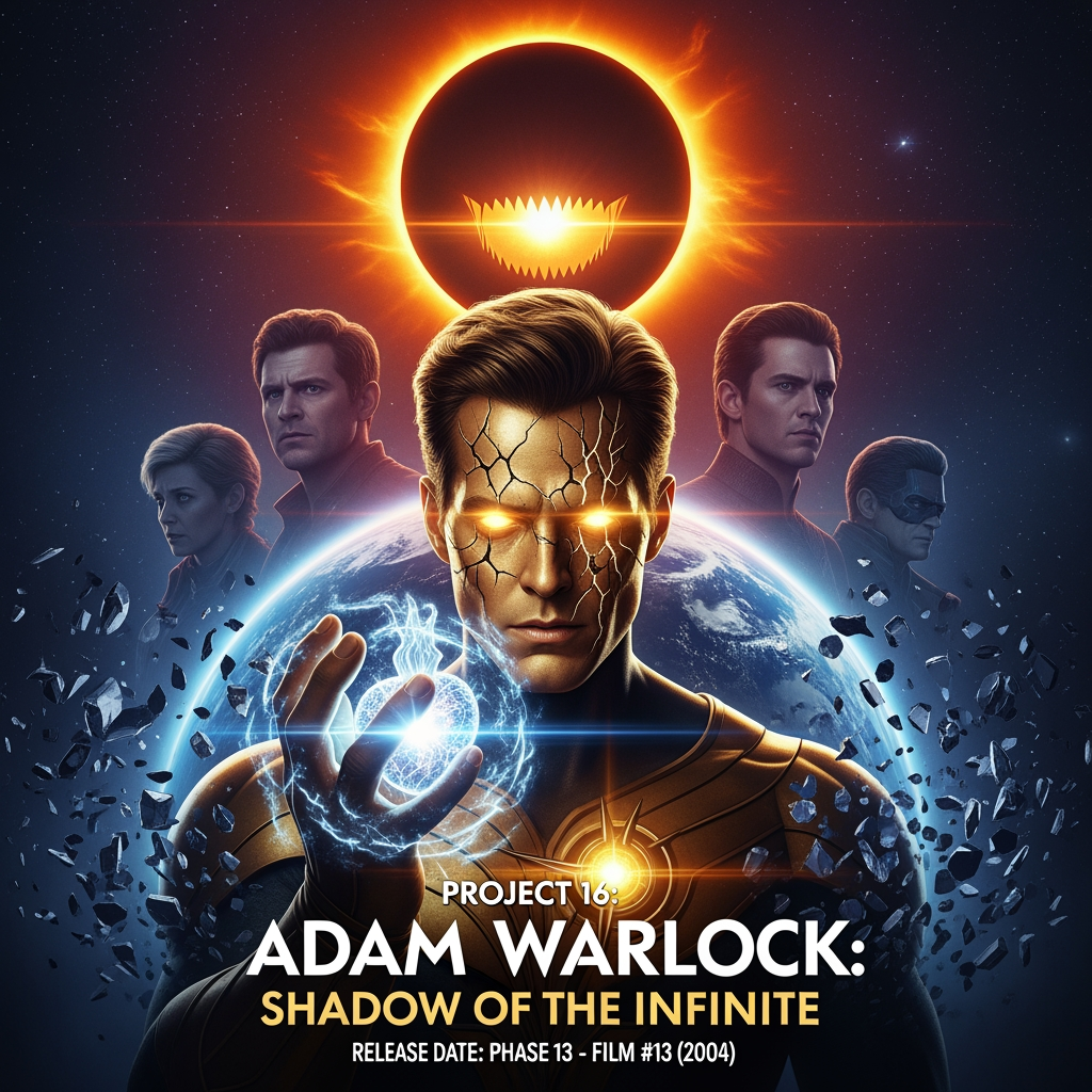 AI Design for Project 16: Adam Warlock: Η Σκιά του Απείρου
Θέση Κυκλοφορίας: Φάση 13 – Ταινία #13 (2104)
Καθώς ο Κυρίαρχος της Έκλειψης προετοιμάζεται για την τελική εξόντωση, ο Adam Warlock - το πιο ισχυρό ον στο σύμπαν - ξεκινά ένα μοναχικό ταξίδι στον χρόνο, τον χώρο και τις υψηλότερες διαστάσεις για να βρει το ένα όπλο που μπορεί πραγματικά να καταστρέψει το σκοτάδι... μόνο και μόνο για να ανακαλύψει ότι το τίμημα μπορεί να είναι η διαγραφή του Soldier Boy και της ίδιας της χρονογραμμής. Πλήρης ΣύνοψηΕναρκτήρια Σεκάνς
Ο Adam Warlock αιωρείται στο κέντρο ενός ετοιμοθάνατου αστρικού συστήματος, με μάτια που λάμπουν χρυσά καθώς προσπαθεί να συγκρατήσει ένα κύμα Έκλειψης με καθαρή κοσμική ενέργεια. Αποτυγχάνει. Το αστέρι εξαφανίζεται. Συνειδητοποιεί ότι ούτε η δύναμή του είναι πια αρκετή.
Πράξη 1 – Ο Κοσμικός Προφήτης
Πίσω στη Γη στον Πύργο Unity, ο Adam Warlock προειδοποιεί ολόκληρη τη συμμαχία ότι ο Κυρίαρχος έχει ξεπεράσει τα τρέχοντα όπλα τους. Η τελική Έκλειψη (η οποία θα βυθίσει ολόκληρο το ηλιακό σύστημα σε μόνιμο σκοτάδι) είναι τώρα μόνο λίγες μέρες μακριά. Αποφασίζει ότι πρέπει να δράσει μόνος του. Ο Warlock ταξιδεύει στα Ανώτερα Επίπεδα — βασίλεια καθαρής ενέργειας και πιθανότητας — αναζητώντας την Καρδιά της Αιωνιότητας, ένα τεχνούργημα που λέγεται ότι είναι ικανό να διαλύσει οποιαδήποτε δύναμη λήθης.
Πράξη 2 – Πέρα από το Άπειρο
Η σόλο οδύσσεια του Warlock είναι εκπληκτική και μοναχική:
Πολεμά αφηρημένες κοσμικές οντότητες που γεννιούνται από τον φόβο και το σκοτάδι.
Έχει βαθιές φιλοσοφικές συζητήσεις με εκδηλώσεις του ίδιου του σύμπαντος.
Εν τω μεταξύ, στη Γη, η ομάδα προετοιμάζεται για το endgame (σύντομα αλλά εντυπωσιακά cutaways): Ο Soldier Boy εκπαιδεύεται με το Eclipse Lantern
Ο Reed και η Sue παλεύουν με το ηθικό κόστος της χρήσης του Soldier Boy ως όπλο
Ο Rogue Sentinel πιέζει τα όριά του με την εναπομένουσα διαφθορά του
Αποκάλυψη Midpoint: Η Καρδιά της Αιωνιότητας απαιτεί μια «Χρονική Θυσία» — κάποιος που έχει τραβηχτεί από τον αρχικό του χρόνο (Soldier Boy) πρέπει να σβηστεί από την ύπαρξη για να τροφοδοτήσει πλήρως το όπλο.
Πράξη 3 – Σκιά του Άπειρου
Ο Warlock αντιμετωπίζει ένα άμεσο avatar του Eclipse Sovereign σε ένα βασίλειο έξω από το χρόνο. Μια θεαματική μάχη που διαστρεβλώνει την πραγματικότητα ακολουθεί σε πολλαπλές διαστάσεις. Ο Γουόρλοκ ωθείται στα απόλυτα όριά του. Τελικά αποκτά την Καρδιά της Αιωνιότητας, αλλά είναι ορατά αλλαγμένος - ρωγμές σκότους εμφανίζονται τώρα στη χρυσή του μορφή. Επιστρέφει στη Γη κουβαλώντας τόσο τη σωτηρία όσο και ένα τρομερό μυστικό.
Τέλος
Ο Άνταμ Γουόρλοκ επανενώνεται στη συμμαχία, αλλά δεν τους λέει το πλήρες κόστος του όπλου. Σε μια δυνατή ιδιωτική στιγμή με τον Στρατιώτη, τον ρωτάει: «Αν το τέλος αυτού του σκότους απαιτούσε να μην έχεις υπάρξει ποτέ... θα επέλεγες ακόμα να πολεμήσεις;» Η αντικρουόμενη απάντηση του Στρατιώτη προετοιμάζει τέλεια το φινάλε. Σκηνή 1 μετά τους τίτλους τέλους:
Ο Τζακ ο Πρώτος επισκέπτεται κρυφά τον Στρατιώτη με μια πρωτότυπη συσκευή χρόνου: «Υπάρχει ένας άλλος τρόπος, γέρο. Ένας που δεν χρειάζεται κοσμική αυτοκτονία». Σκηνή 2 μετά τους τίτλους τέλους:
Ο Κυρίαρχος της Έκλειψης, τώρα τεράστιος και τερατώδης, ξεκινά την τελετουργία για να επισκιάσει τον Ήλιο καθώς ο ουρανός γίνεται εντελώς μαύρος σε όλη τη Γη.make me the poster of this movie