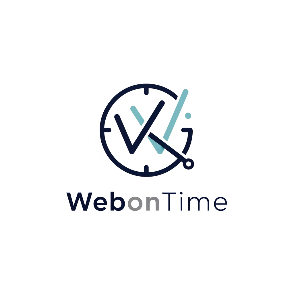 AI Design for crate a minimilatic logo for WebonTime