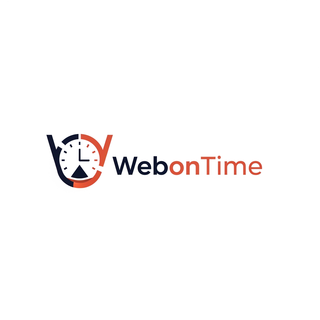 AI Design for crate a minimilatic logo for WebonTime