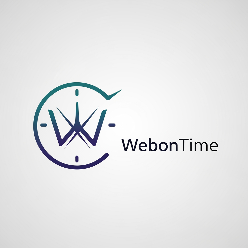 AI Design for crate a minimilatic logo for WebonTime