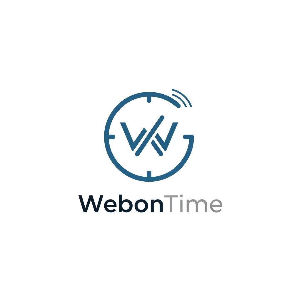AI Design for crate a minimilatic logo for WebonTime