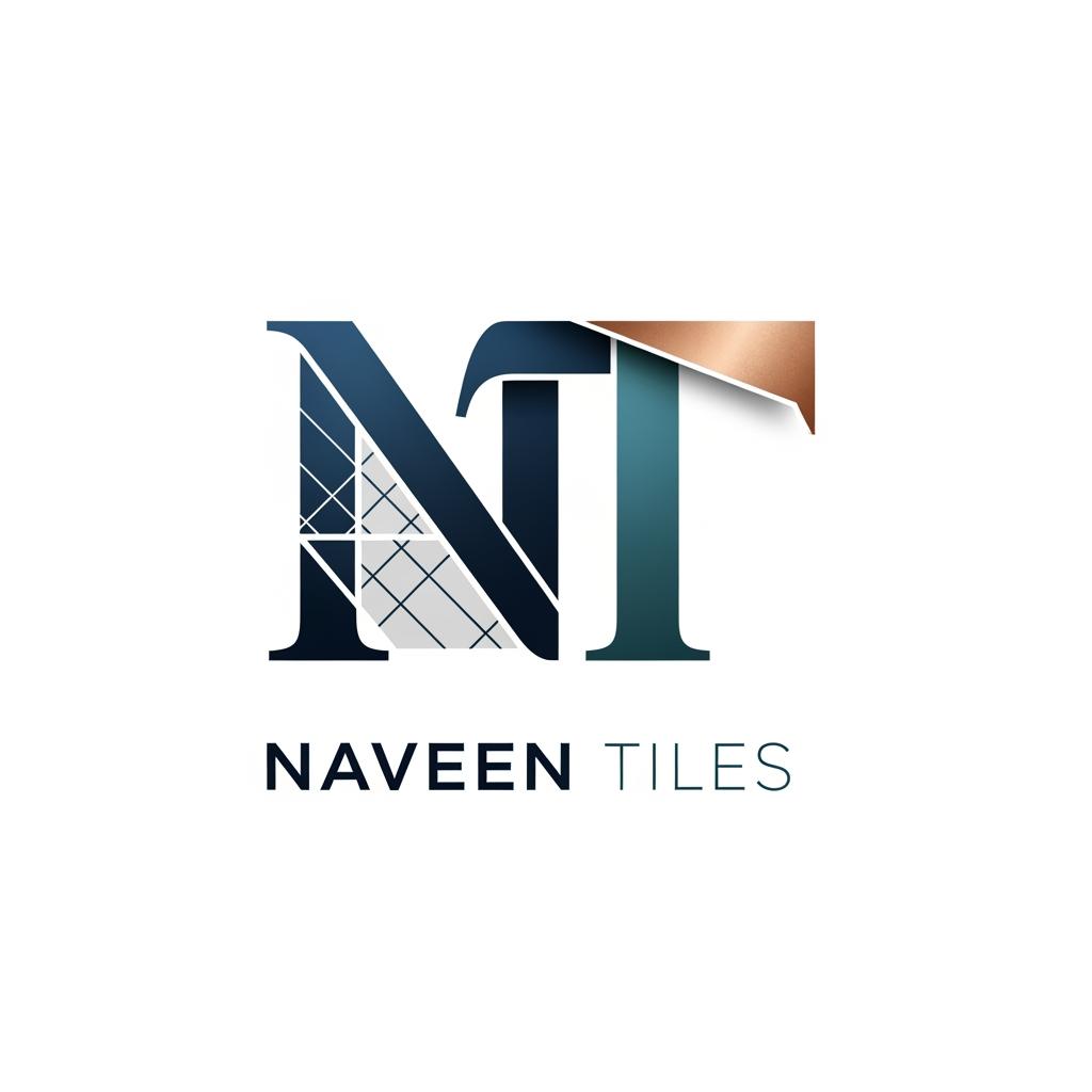 AI Design for i want to create a unique logo for my business " naveen tiles" NT