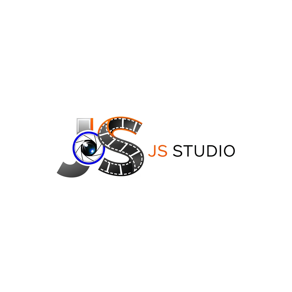 AI Design for I WANT A LOGO FOR STUDIO . STUDIO NAME IS JS NEED LIKE CAMRA