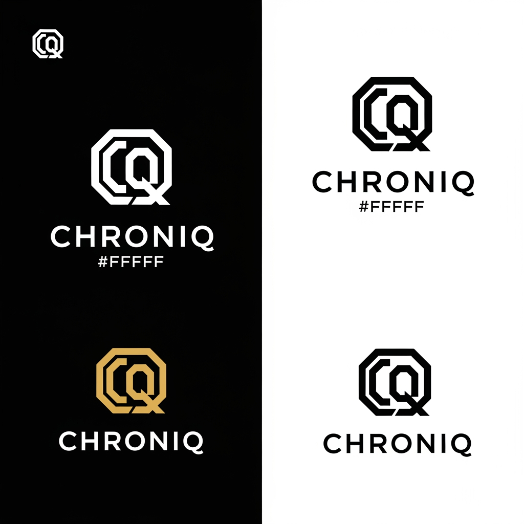 AI Design for Create a world-class logo for a modern graphic design brand called CHRONIQ.
Brand personality:
Modern
Minimalist
Premium
Creative
Timeless
Innovative
Design requirements:
Create a unique monogram combining the letters C and Q
Use geometric construction and negative space
Incorporate subtle symbolism of storytelling, time, evolution, and visual creativity
Avoid cliché design symbols such as pencils, brushes, palettes, cameras, or generic graphic design icons
Vector style with clean lines and perfect symmetry
Strong enough to be recognized as a standalone icon
Suitable for Instagram profile photos, posters, branding, merchandise, and a creative agency
Typography:
Custom modern sans-serif wordmark
Elegant letter spacing
Premium creative-studio aesthetic
Color palette:
Primary: Matte Black (#0D0D0D)
Secondary: White (#FFFFFF)
Optional Accent: Metallic Gold (#D4AF37)
Style references:
Modern luxury branding, Swiss design, technology brands, creative studios, award-winning identity systems.
Output:
Symbol only version
Wordmark version
Full logo lockup
Black background version
White background version
The final result should feel like a global creative agency brand rather than a typical Instagram design page.