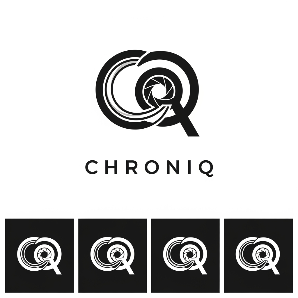 AI Design for Create a world-class logo for a modern graphic design brand called CHRONIQ.
Brand personality:
Modern
Minimalist
Premium
Creative
Timeless
Innovative
Design requirements:
Create a unique monogram combining the letters C and Q
Use geometric construction and negative space
Incorporate subtle symbolism of storytelling, time, evolution, and visual creativity
Avoid cliché design symbols such as pencils, brushes, palettes, cameras, or generic graphic design icons
Vector style with clean lines and perfect symmetry
Strong enough to be recognized as a standalone icon
Suitable for Instagram profile photos, posters, branding, merchandise, and a creative agency
Typography:
Custom modern sans-serif wordmark
Elegant letter spacing
Premium creative-studio aesthetic
Color palette:
Primary: Matte Black (#0D0D0D)
Secondary: White (#FFFFFF)
Optional Accent: Metallic Gold (#D4AF37)
Style references:
Modern luxury branding, Swiss design, technology brands, creative studios, award-winning identity systems.
Output:
Symbol only version
Wordmark version
Full logo lockup
Black background version
White background version
The final result should feel like a global creative agency brand rather than a typical Instagram design page.