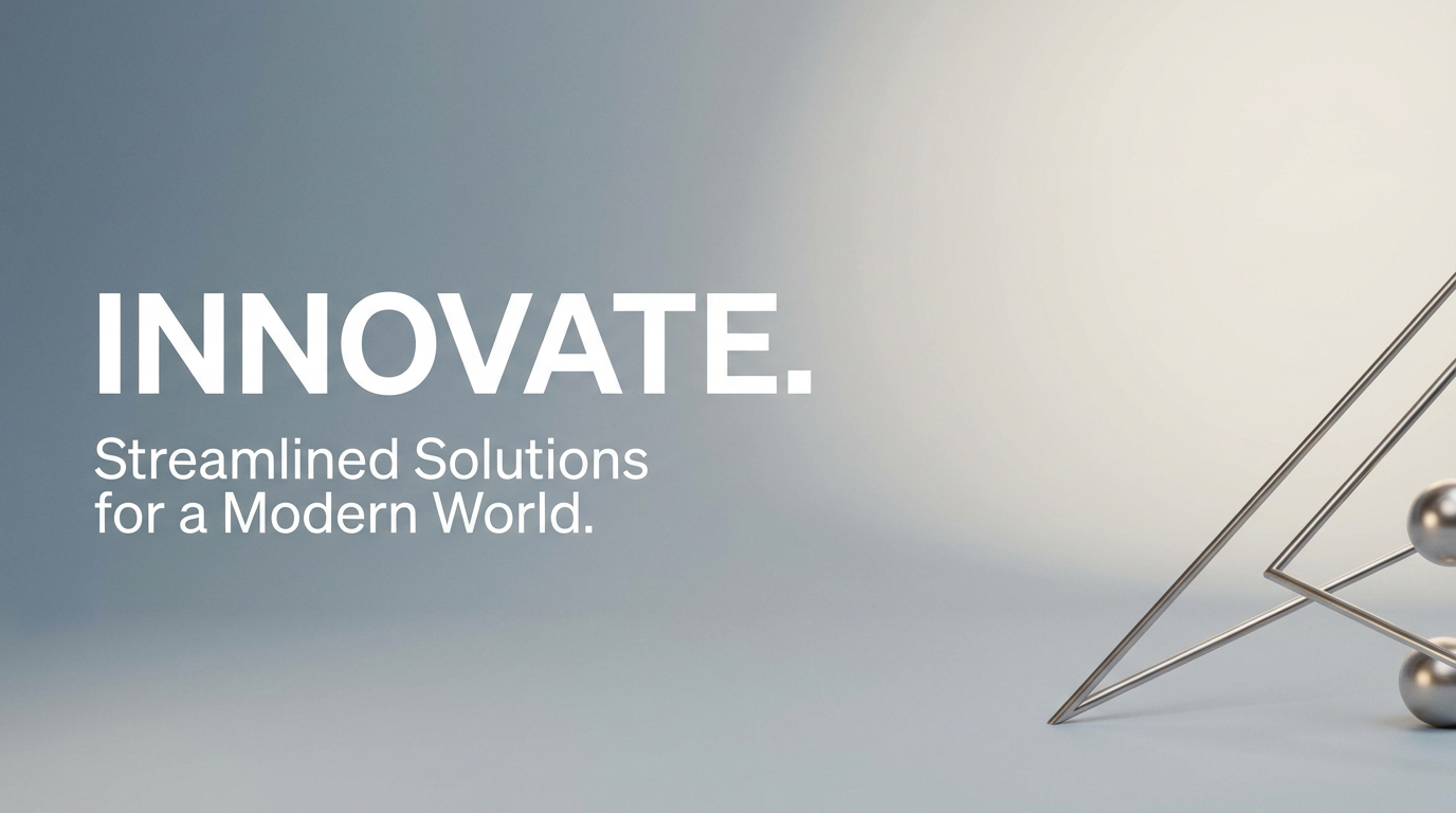 AI Design for A sleek, professional horizontal banner featuring a minimalist design with a clean gradient background, sophisticated typography layout, and balanced white space. High-resolution, cinematic lighting, and sharp focus to ensure a premium, modern aesthetic suitable for a website hero section.