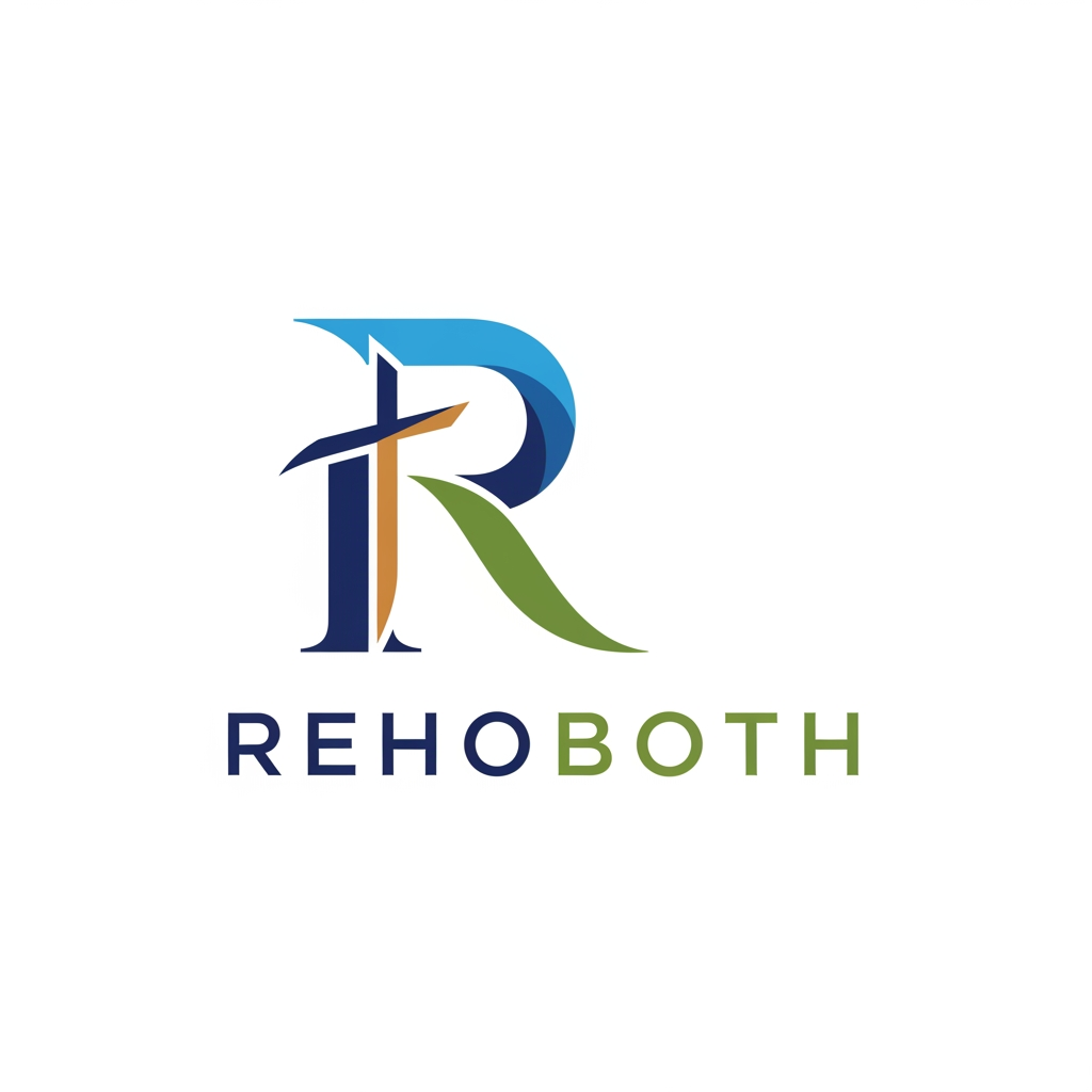 AI Design for [Rehoboth ]name  create logos new design. R letter different style add cross sympel