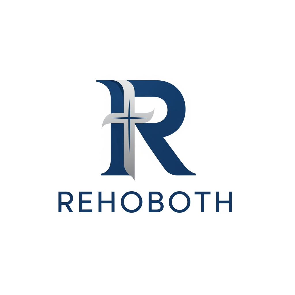 AI Design for [Rehoboth ]name  create logos new design. R letter different style add cross sympel