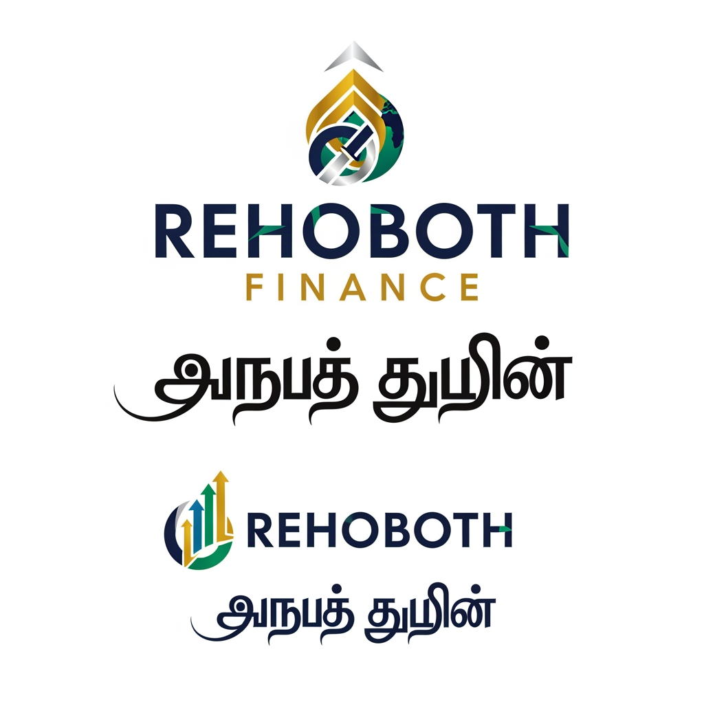AI Design for [ ரெகொபோத் ஃபைனான்ஸ்]name  create logos new design.tamil letter different styles