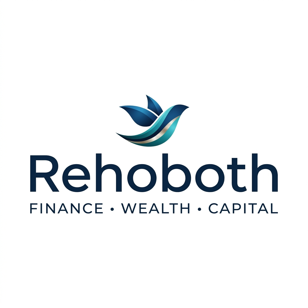 AI Design for [Rehoboth finance ]name  create logos new design. letter different font style