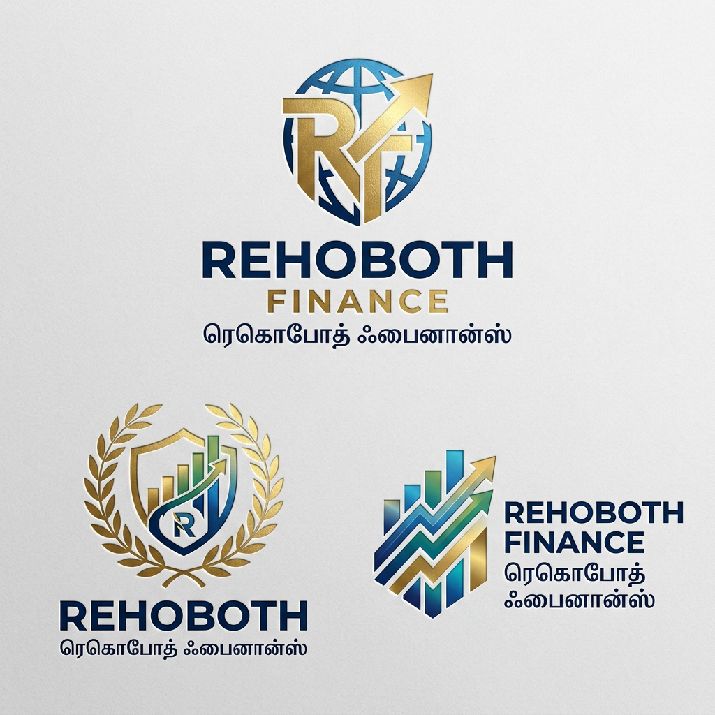 AI Design for [ ரெகொபோத் ஃபைனான்ஸ்]name  create logos new design.