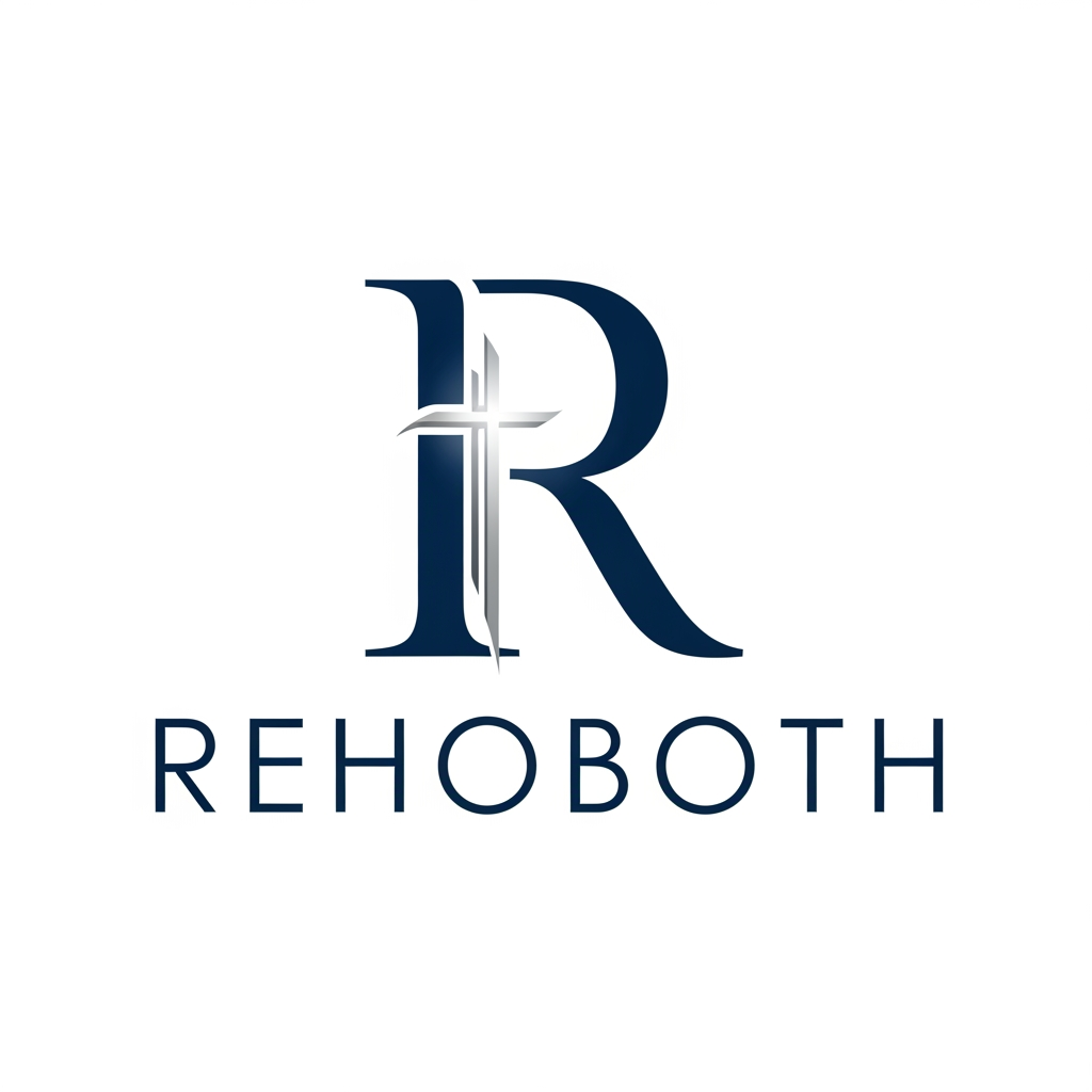 AI Design for [Rehoboth ]name  create logos new design. R letter different style add cross sympel