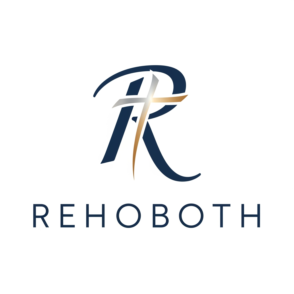 AI Design for [Rehoboth ]name  create logos new design. R letter different style add cross sympel