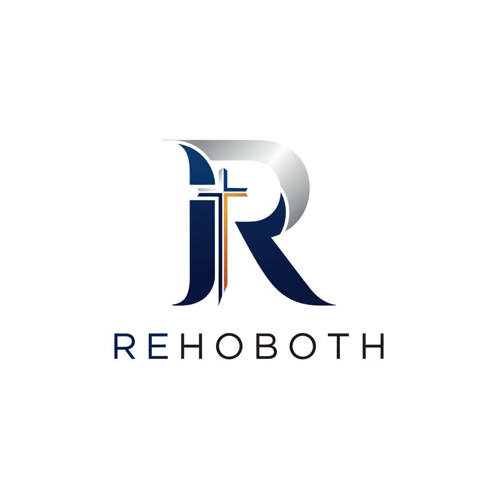 AI Design for [Rehoboth ]name  create logos new design. R letter different style add cross sympel