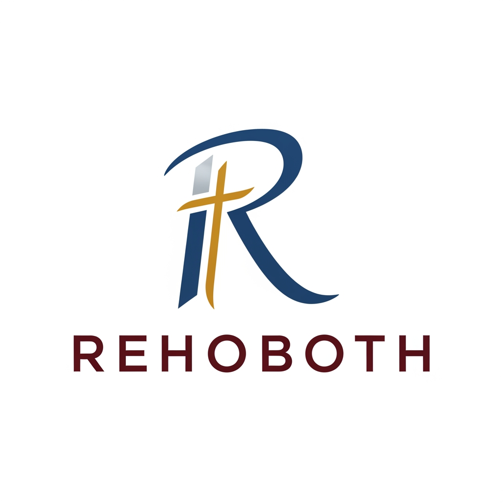 AI Design for [Rehoboth ]name  create logos new design. R letter different style add cross sympel