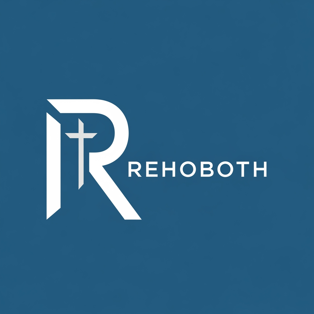 AI Design for [Rehoboth ]name  create logos new design. R letter different style add cross sympel