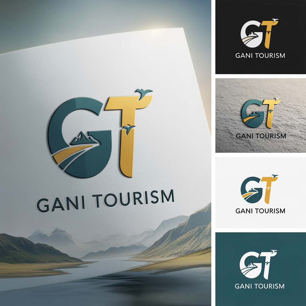 AI Design for i need logo for gani tourism little more stylish and unique some more pictures no need to mention nmae i need symbol alone